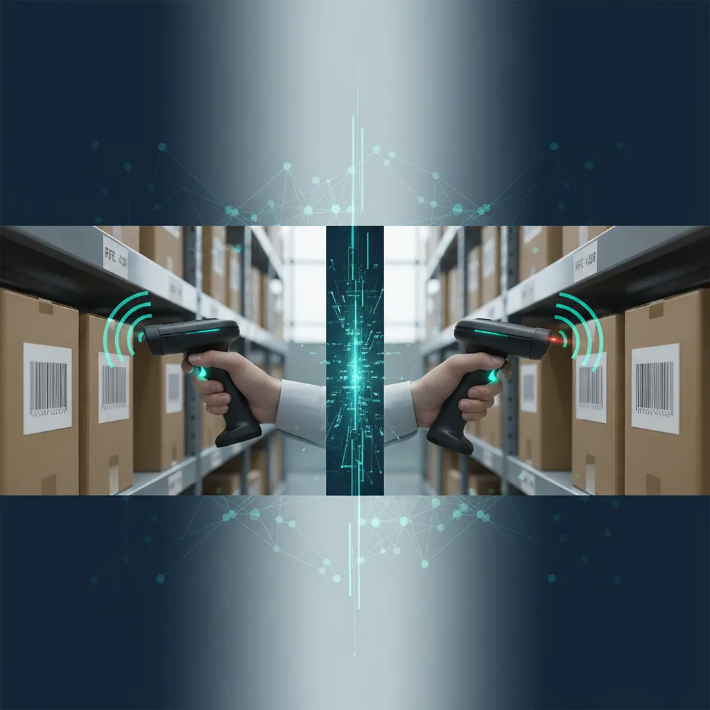 RFID vs barcode comparison - side by side tracking technology