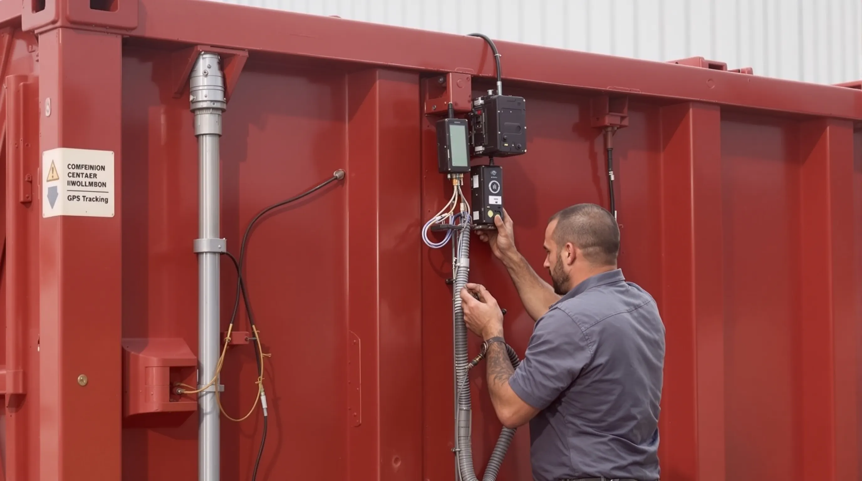 GPS Tracker Installation on Dumpster