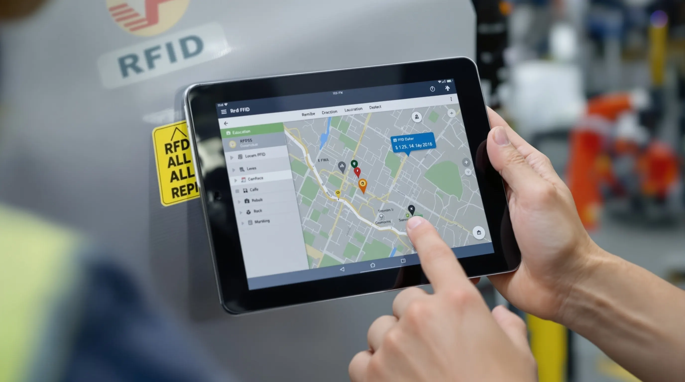 RFID GPS Tracking Sticker Application